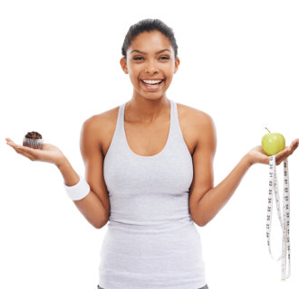 woman holding a measuring tape