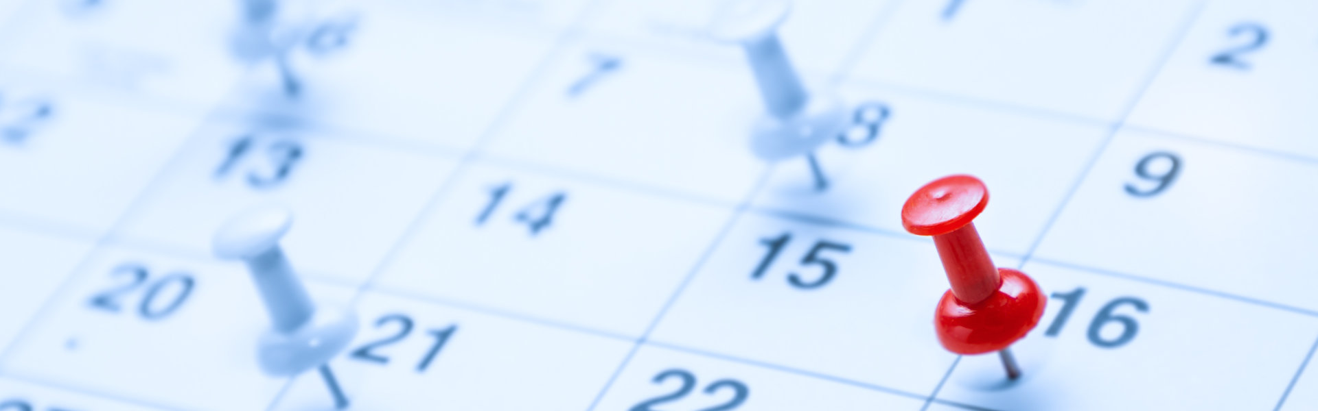 a pinned date on a calendar