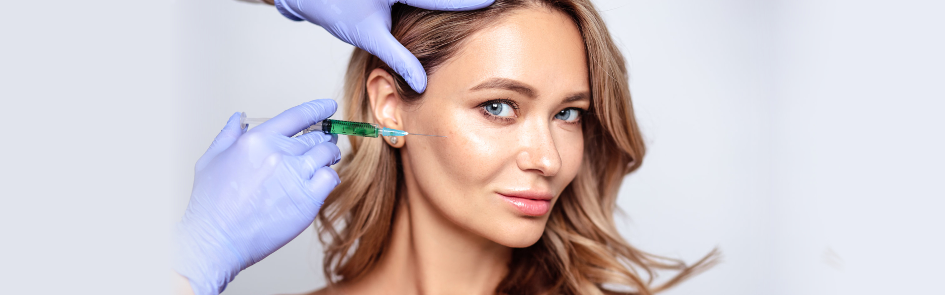 Woman on a cosmetic injection